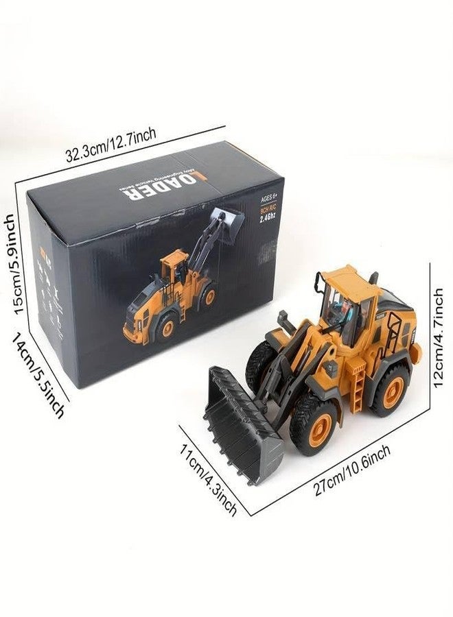 FUNLOT Remote Control Construction Bulldozer Truck Toy, RC Bulldozer Truck Toys for 6,7,8,9,10 Year Old Kids Boys and Up, 1/24 Scale Alloy RC Engineering Truck, Construction Toys Vehicle - Image 5